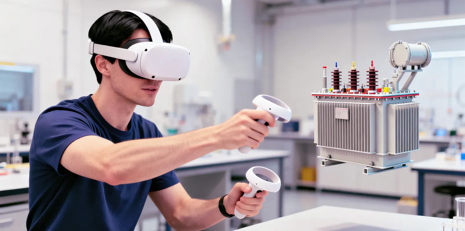 Engineering students using iXRLabs VR modules at the University of Namibia